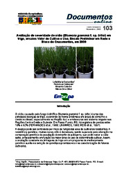 Thumbnail de Avaliação de severidade de oídio (Blumeria graminis f. sp. tritici) em trigo, ensaios Valor de Cultivo e Uso, Ensaio Preliminar em Rede e Bloco de Cruzamentos, em 2009.