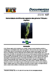Thumbnail de Nomenclatura científica das espécies dos gêneros Triticum e Aegilops.