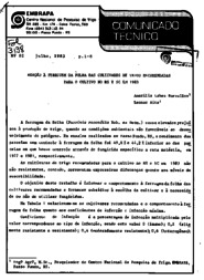 Thumbnail de Reação à ferrugem da folha das cultivares de trigo recomendadas para o cultivo no RS e SC em 1983.