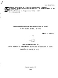 Thumbnail de Resultados dos Ensaios Sul-Brasileiros de Trigo no Rio Grande do Sul, em 1993.