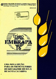 Thumbnail de EMBRAPA 16: uma nova opção para os triticultores do Rio Grande do Sul e de Santa Catarina.