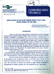 Thumbnail de Resultados do 26. Elite Durum Wheat Yield Trial, Passo Fundo, RS, em 1996.