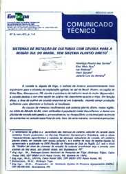 Thumbnail de Sistemas de rotação de culturas com cevada para a região Sul do Brasil, sob sistema plantio direto.