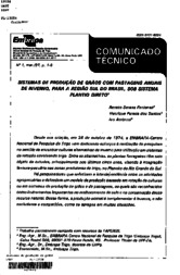 Thumbnail de Sistemas de produção de grãos com pastagens anuais de inverno, para a região Sul do Brasil, sob sistema plantio direto.