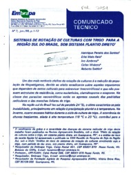 Thumbnail de Sistemas de rotação de culturas com trigo para a região Sul do Brasil, sob sistema plantio direto.
