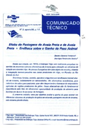 Thumbnail de Efeito de pastagens de aveia preta e de aveia mais ervilhaca sobre o ganho de peso animal.