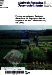 Thumbnail de Experimentação em rede de genótipos de trigo para duplo propósito no Rio Grande do Sul em 2000.