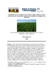 Thumbnail de Zoneamento de riscos climáticos para a cultura de feijão safrinha no estado do Rio Grande do Sul: períodos favoráveis de semeadura por município, safra 2004-2005.