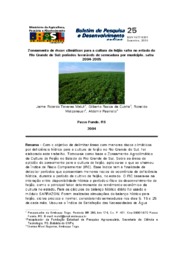Thumbnail de Zoneamento de riscos climáticos para a cultura de feijão safra no estado do Rio Grande do Sul: períodos favoráveis de semeadura por município, safra 2004-2005.