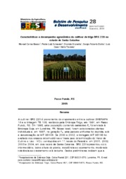 Thumbnail de Características e desempenho agronômico da cultivar de trigo BRS 220 no estado de Santa Catarina.