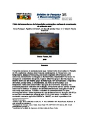 Thumbnail de Efeito da temperatura e do fotoperíodo na duração e na taxa de crescimento de grãos de soja.