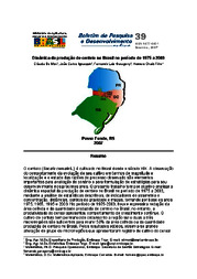 Thumbnail de Dinâmica da produção de centeio no Brasil no período de 1975 a 2003.