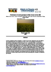 Thumbnail de Performance of canola genotypes in Mato Grosso do Sul, 2006.