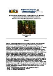 Thumbnail de Desempenho de híbridos simples de milho cultivados em diferentes espaçamentos entre linhas e densidades de plantas.