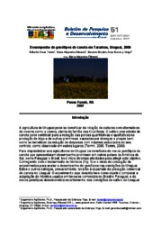 Thumbnail de Desempenho de genótipos de canola em Tarariras, Uruguai, 2006.