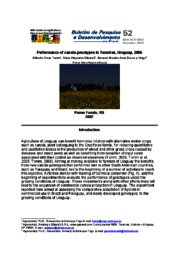 Thumbnail de Performance of canola genotypes in Tarariras, Uruguay, 2006.