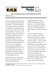 Thumbnail de Custo de produção de trigo e de aveia: estimativa safra 2003.
