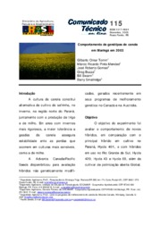 Thumbnail de Comportamento de genótipos de canola em Maringá em 2003.