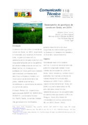 Thumbnail de Desempenho de genótipos de canola em Goiás, em 2004.