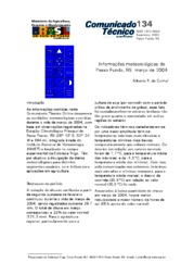 Thumbnail de Informações meteorológicas de Passo Fundo, RS: março de 2004.