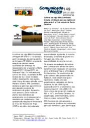 Thumbnail de Cultivar de trigo BRS Camboatá testada e indicada para as regiões de adaptação 4 e 5 do Estado de Santa Catarina.