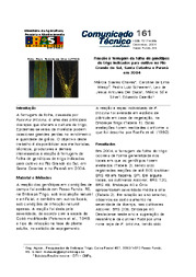 Thumbnail de Reação à ferrugem da folha de genótipos de trigo indicados para cultivo no Rio Grande do Sul, Santa Catarina e Paraná em 2004.