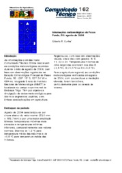 Thumbnail de Informações meteorológicas de Passo Fundo, RS: agosto de 2004.