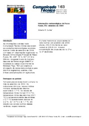 Thumbnail de Informações meteorológicas de Passo Fundo, RS: setembro de 2004.