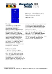 Thumbnail de Informações meteorológicas de Passo Fundo, RS: fevereiro de 2005.