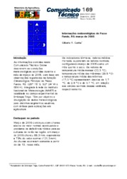 Thumbnail de Informações meteorológicas de Passo Fundo, RS: março de 2005.