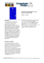 Thumbnail de Informações meteorológicas de Passo Fundo, RS: abril de 2005.