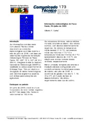 Thumbnail de Informações meteorológicas de Passo Fundo, RS: julho de 2005.
