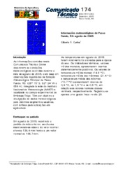 Thumbnail de Informações meteorológicas de Passo Fundo, RS: agosto de 2005.