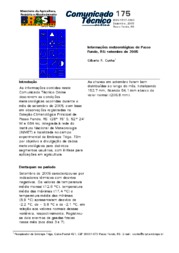 Thumbnail de Informações meteorológicas de Passo Fundo, RS: setembro de 2005.
