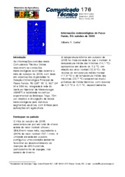 Thumbnail de Informações meteorológicas de Passo Fundo, RS: outubro de 2005.