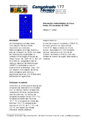 Thumbnail de Informações meteorológicas de Passo Fundo, RS: novembro de 2005.