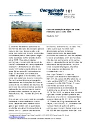 Thumbnail de Custo de produção de trigo e de aveia: estimativa para a safra 2005.