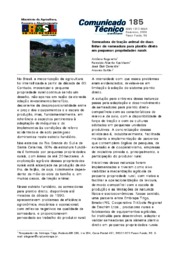 Thumbnail de Semeadora de tração animal de duas linhas de semeadura para plantio direto em pequenas propriedades rurais.