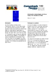 Thumbnail de Informações meteorológicas de Passo Fundo, RS: fevereiro de 2006.