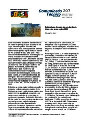 Thumbnail de Estimativas de custo de produção de trigo e de aveia - safra 2007.