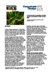 Thumbnail de Comportamento de genótipos de trigo quanto à severidade de oídio na safra 2007.