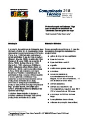 Thumbnail de Protocolo usado na Embrapa Trigo para produção de peritécios de Gibberella zeae em grãos de trigo.