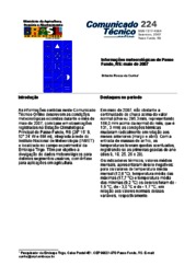Thumbnail de Informações meteorológicas de Passo Fundo, RS: maio de 2007.