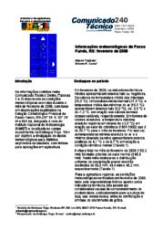 Thumbnail de Informações meteorológicas de Passo Fundo, RS: fevereiro de 2008.