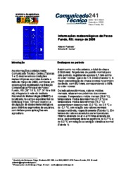 Thumbnail de Informações meteorológicas de Passo Fundo, RS: março de 2008.