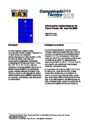 Thumbnail de Informações meteorológicas de Passo Fundo, RS: maio de 2008.