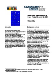 Thumbnail de Informações meteorológicas de Passo Fundo, RS: junho de 2008.
