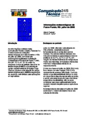 Thumbnail de Informações meteorológicas de Passo Fundo, RS: julho de 2008.