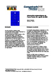 Thumbnail de Informações meteorológicas de Passo Fundo, RS: agosto de 2008.