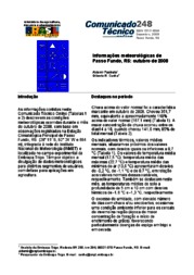 Thumbnail de Informações meteorológicas de Passo Fundo, RS: outubro de 2008.